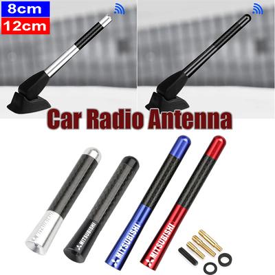8/12CM Car Roof Radio Antenna for Eclipse Galant Mirage Xpander Colt Pajero Carbon Fiber Signal Aerial Accessories