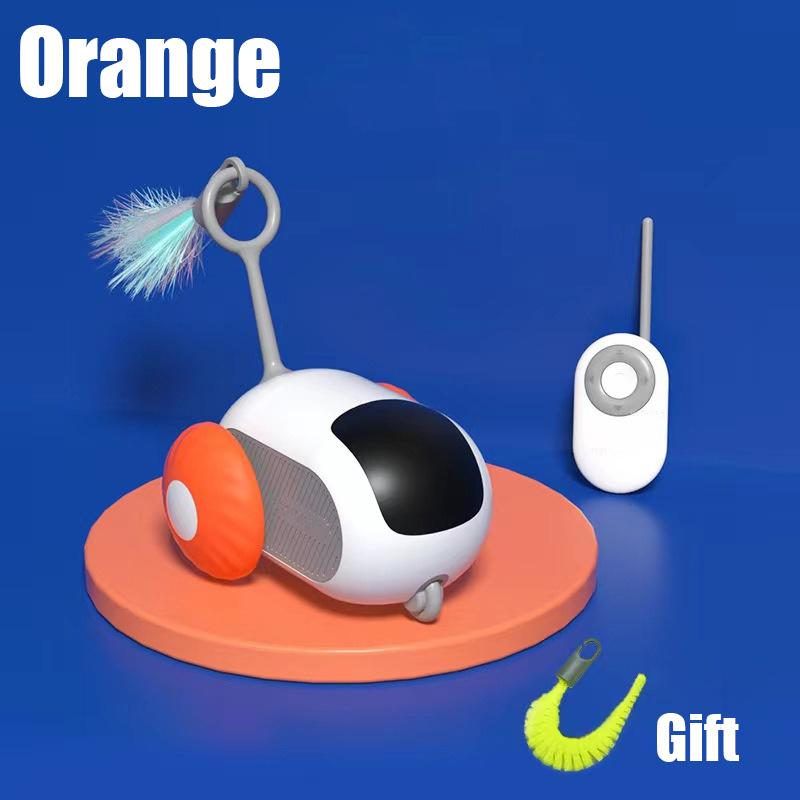 Smart Car Cat Toy Interactive Cat Toy Ball Automatic Rolling Remote Control Toy Car Indoor Cat Accessories Pet Kitten Supplies