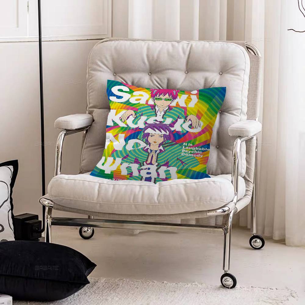The Disastrous Life of Saiki K Decorative Room Aesthetics Pillow Case Home Decor Bedroom Sofa Bed Couch Pillow Cover 45x45