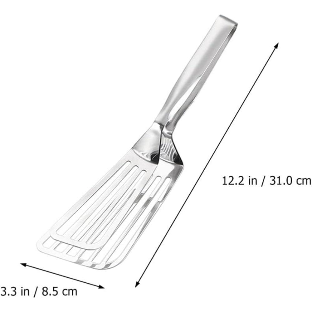 Stainless Steel Cooking Tongs Fish Spatula for Grilling Flipping Steak Bread Hamburger Pancake Bbq Home Outdoor Cooking Tools