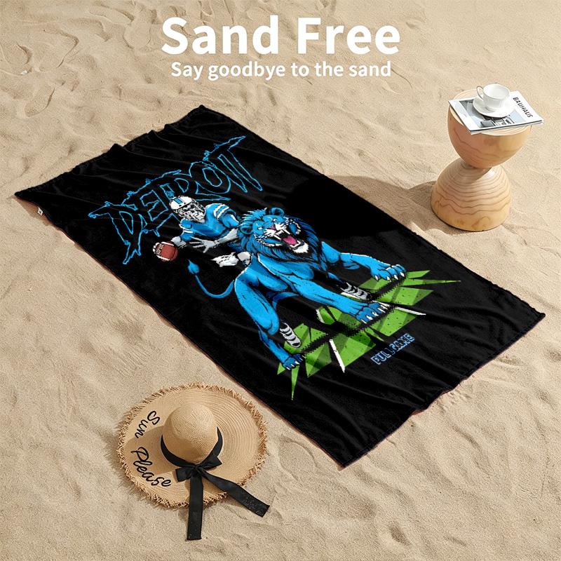 Detroit Lions Beach towels also serve as bath towels summer essential a musthave for the outdoors the beach and the pool
