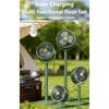 Wiederaufladbarer Solar-Bodenventilator mit flexibler Höhenverstellung Leiser Teleskop-Schreibtischventilator für Terrassen, Gärten und kleine Räume