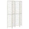 VidaXL Room Divider 4 Panels, Room Separator, Privacy Screen, Living Room Bedroom Screen, White Wood 358740
