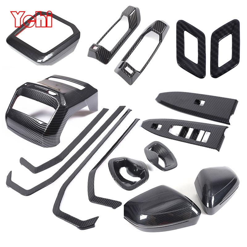 ABS Carbon Fiber For BMW 7 I7 Series G70 2025-2025 Car Shift Panel Rear Air Vent Frame Glass Lifting Frame Trim Car Accessories