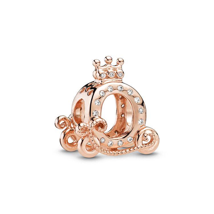 Pandora Shining Crown Carriage Charm Pendant Without Chain Women pendant Rose-Gold 788129CZ Rose Gold