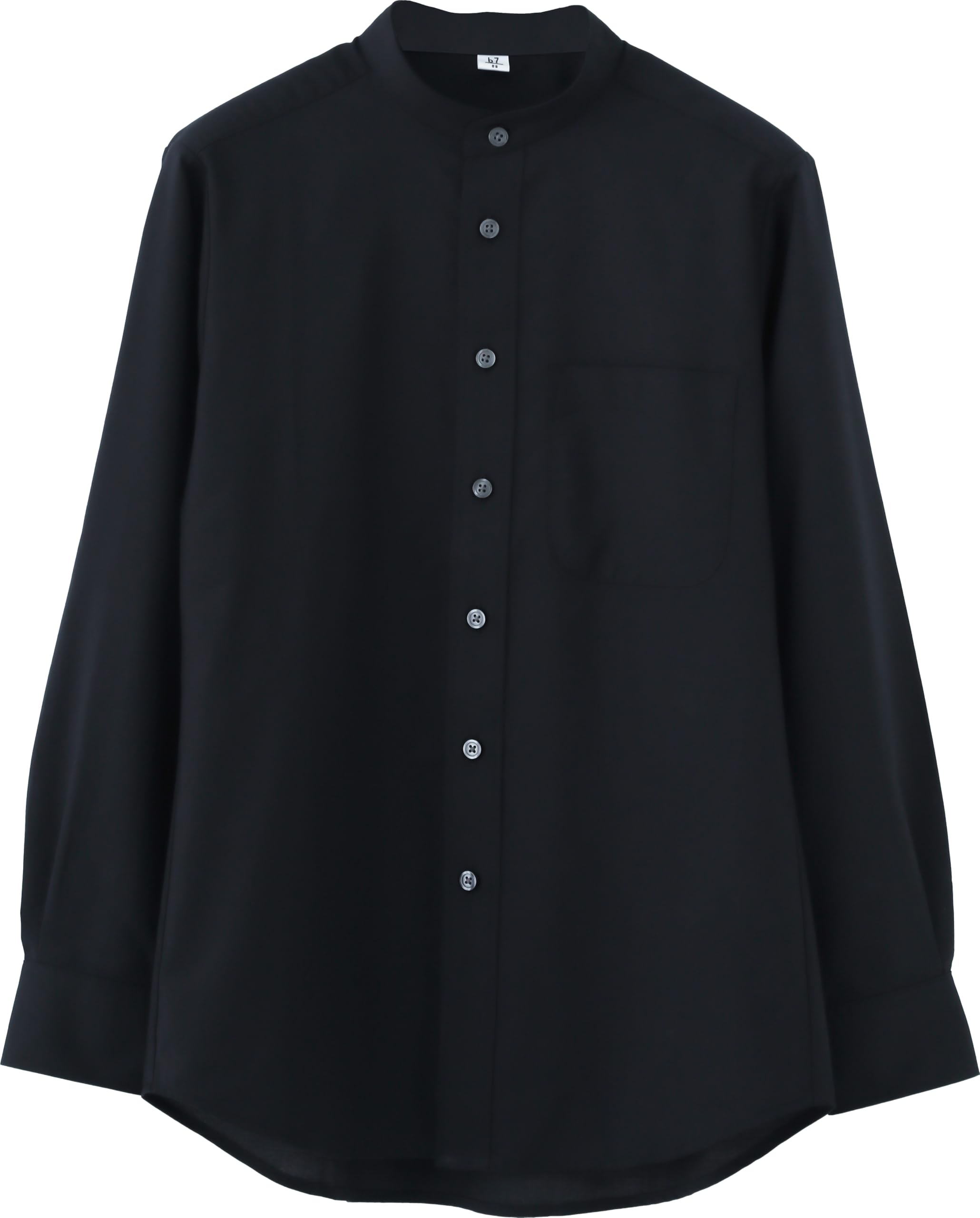 

Seven Uniform GH7021-9 Long Sleeve Stand Collar Oxford Shirt, Black, Size S