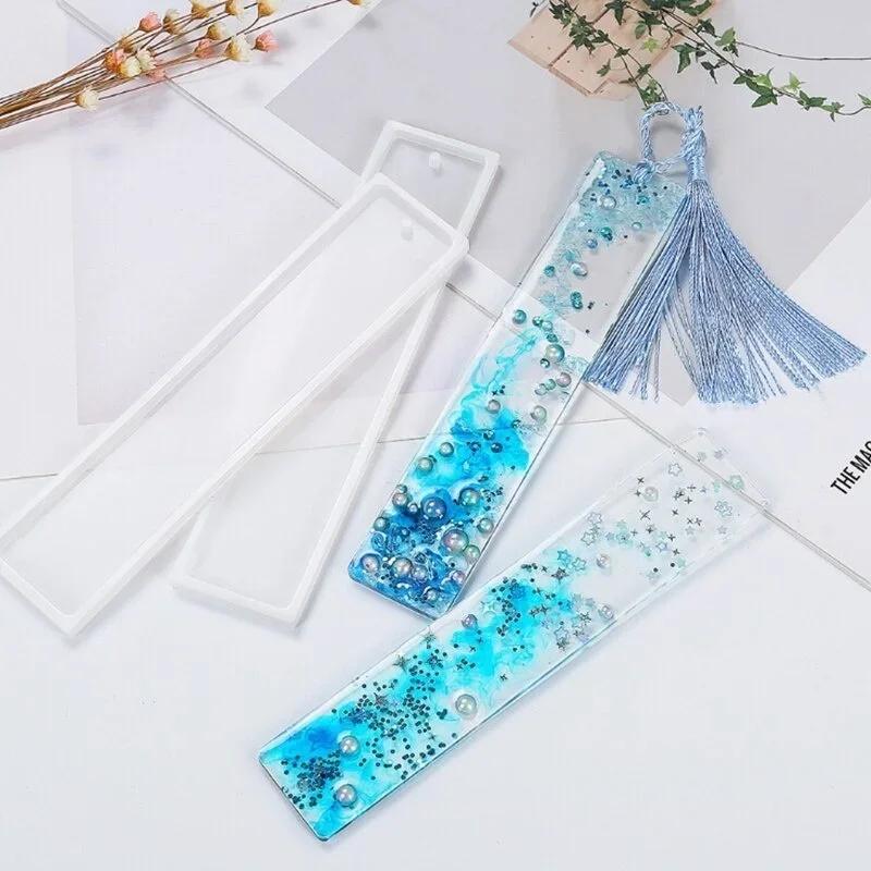 New Rectangle Silicone Bookmark Resin Mold DIY Bookmark Mold Making Epoxy Resin Jewelry DIY Craft Silicone Transparent Mold
