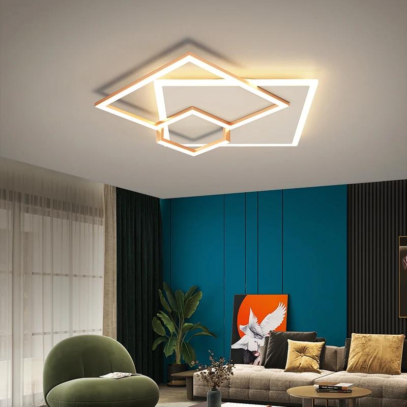 Creative Led Ceiling Chandelier For Bedroom Living Room Kitchen Square Modern Home Lustre Decor Lighting Luminaries