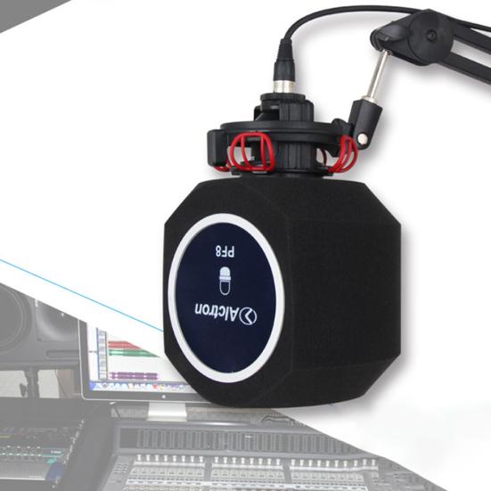 PF8 Studio Mic Screen Portable Noise Reduction Metal Acoustic Filter Windproof Screen for Microphone