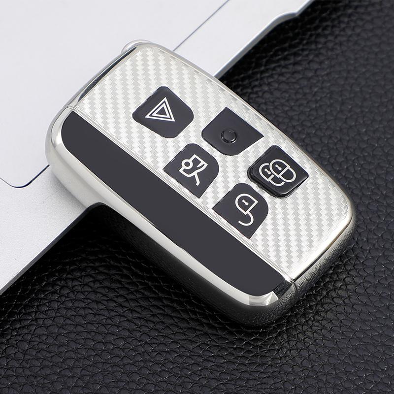 Fashion TPU Car Key Case Cover for Land Rover Range Rover Sport Discovery 3 4 Elander 2 Evoque Accessories Holder Shell Keychain