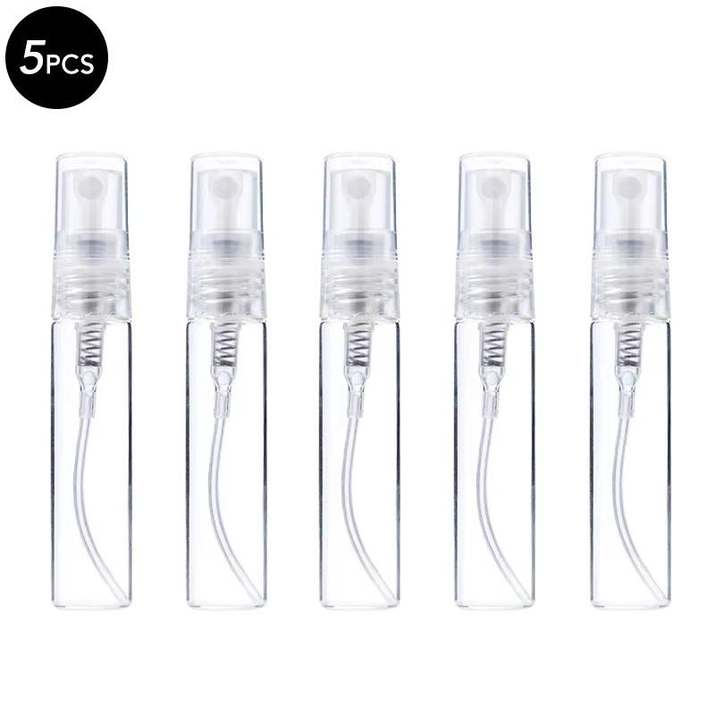 5/10Pcs 3ml 5ml 10ml Clear Mini Perfume Glass Bottle Empty Cosmetics Bottle Sample Test Tube Thin Glass Vials