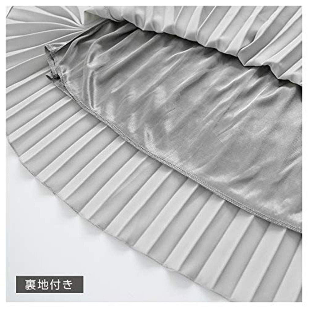 BARYPORY Flared Long Pleated Maxi Solid Slimming Elastic Autumn Women's Skirt, Skirt, Skirt, Skirt, Color, Skirt, Waist, Lined, Spring, Summer, (90cm
