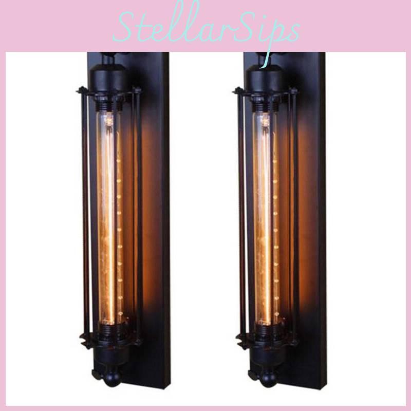 Rustic Industrial Wall Lighting Iron Cage Led For Bedroom And Hallway Decor