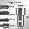 Earth Auger Hammer Drill Adapter: Square & Round Shank, Hex Electric Wrench Compatible, 1/2" Head, Universal Extension Rod.
