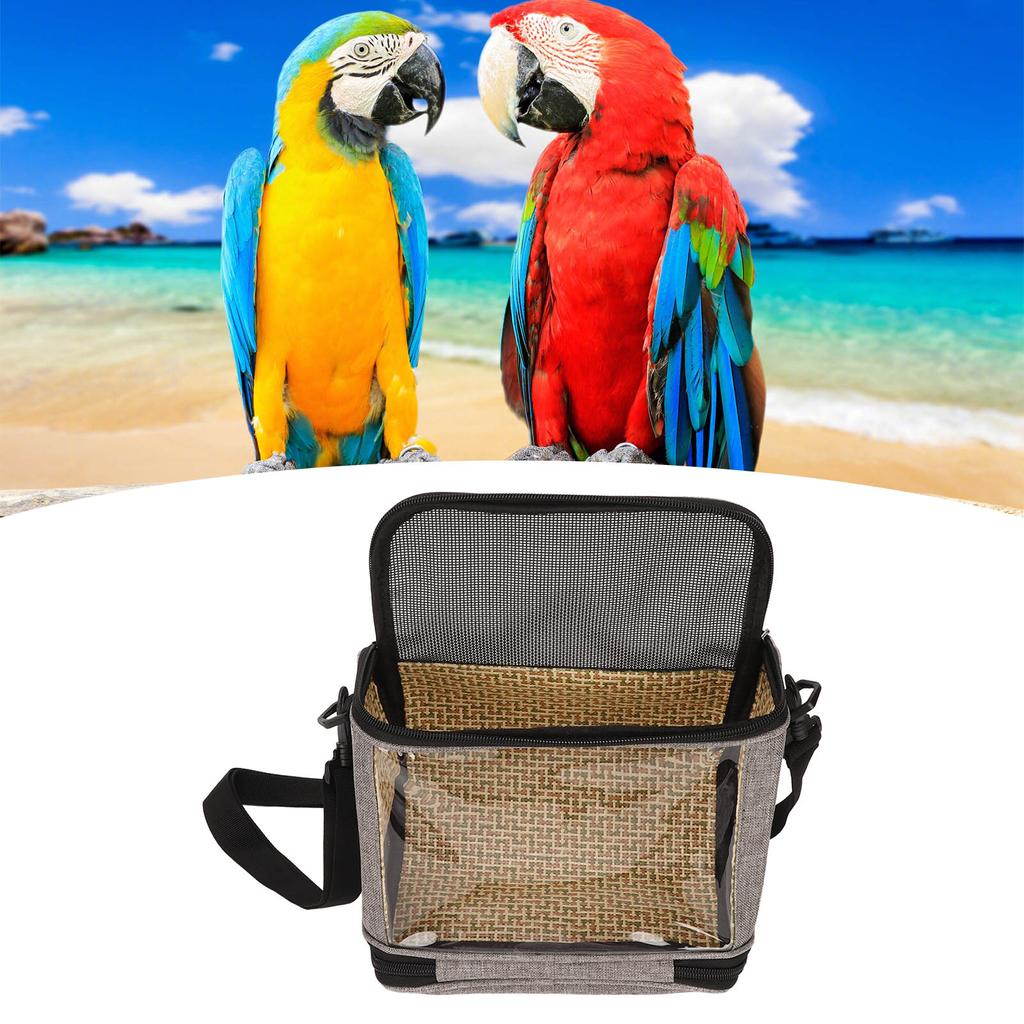 Bird Carrier Bag Transparent Portable Lightweight Breathable   Travel Cage for Cockatiels Parakeets Small Bird