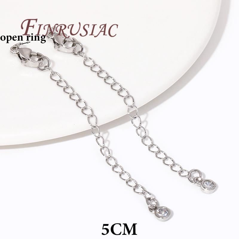 5CM 18K Gold Plated Extension Extended Tail Chains with Lobster Clasps Connectors Findings For Jewelry Making DIY Accessories