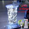 5M/10M/20M LED Copper Wire String Lights 8-mode USB Fairy Lights Garland Lamps for Festival Wedding Party Outdoor Christmas