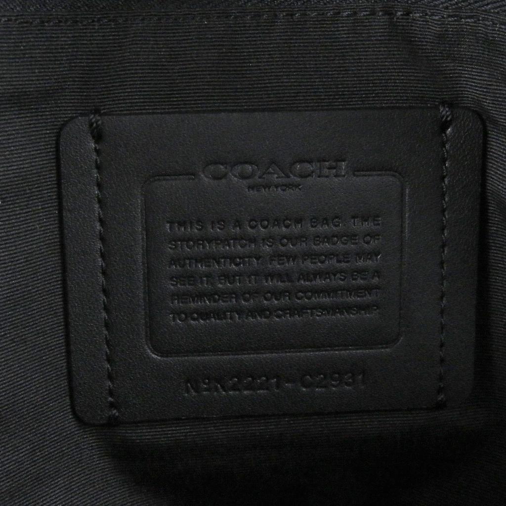 Excellent COACH Sling bag Graham Logo Silver Metal Red leather mens C2931 Used