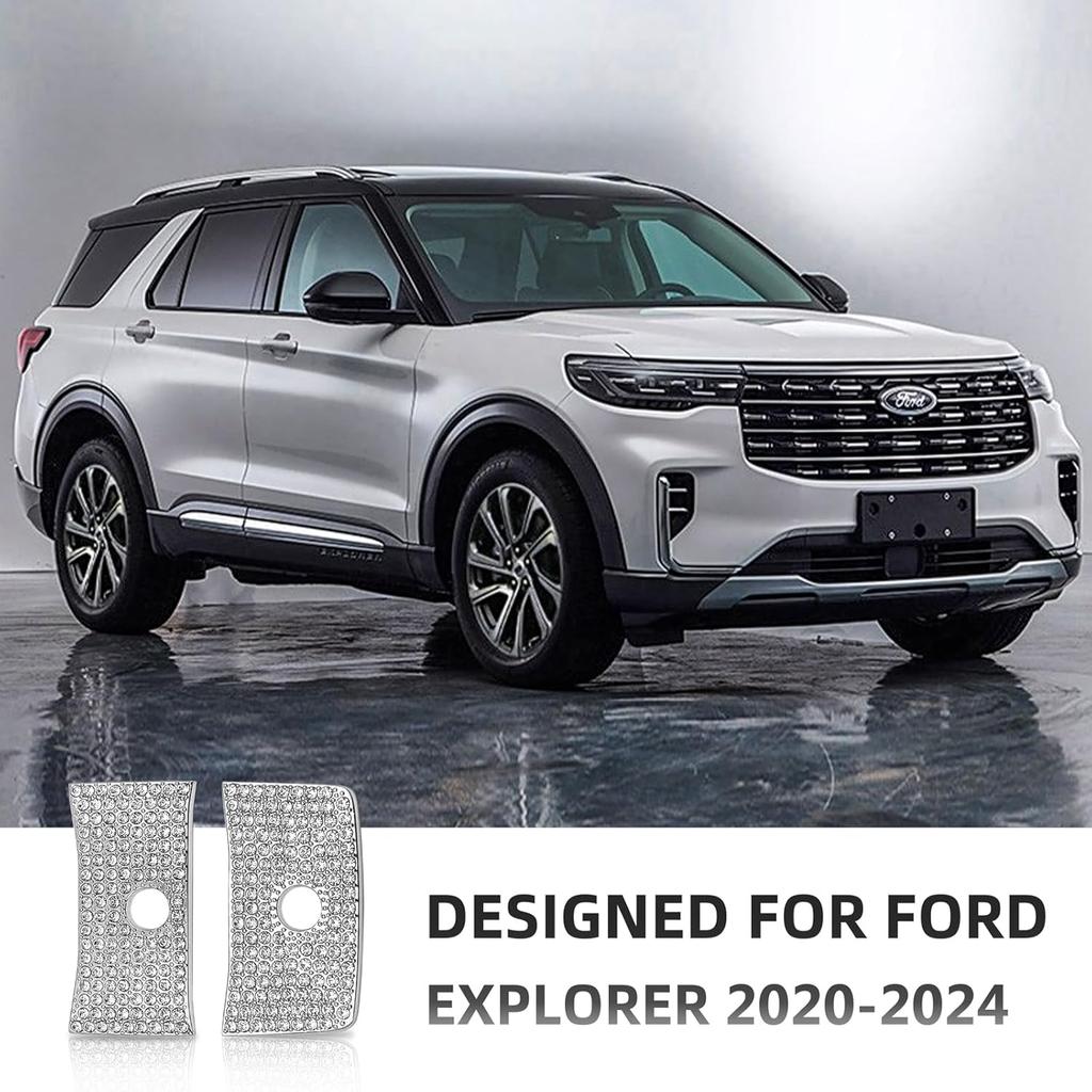 Bling Car Accessory for Ford Explorer,Crystal Electronic Brake and Automatic Start/Stop Button Box Sticker for Ford Explorer 2024.