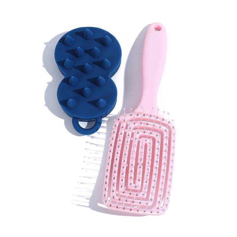 

Полый набор расчесок для распутывания и массажа - Портативный уход за волосами и щетка для спиралей от комаров