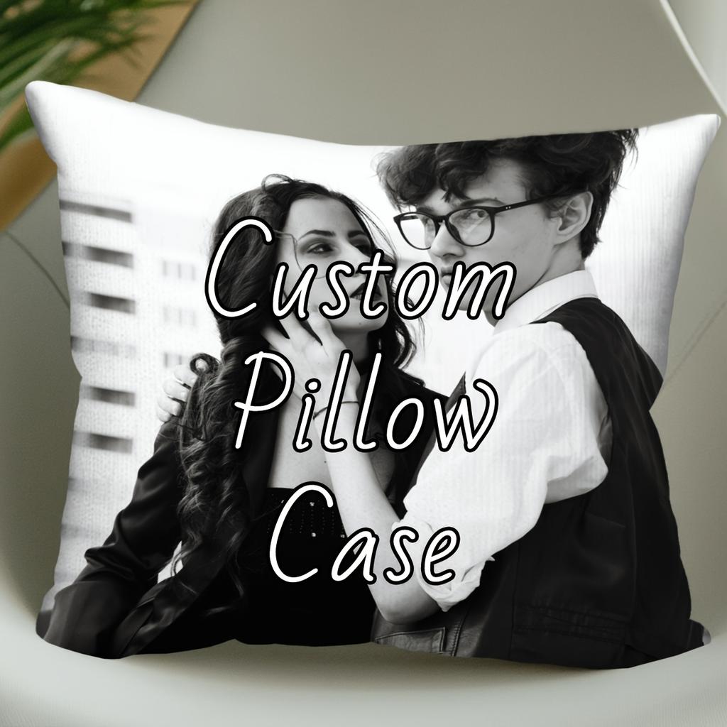 1 customized photo personalized portrait pillowcase 18x18 inch short plush cushion cover with zipper closure, single-sided print