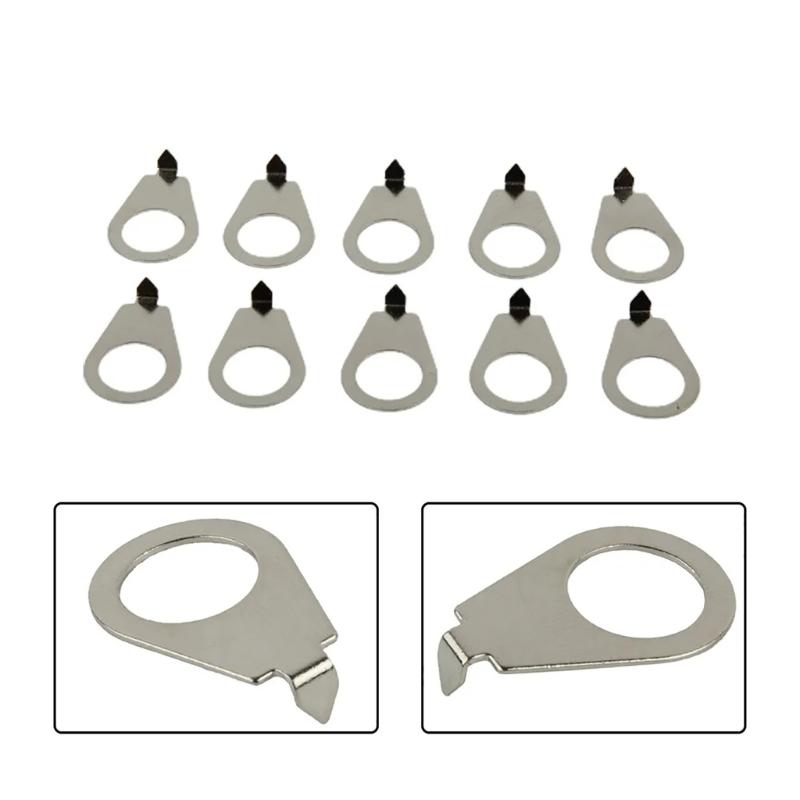 Pack of 10 Metal Electric Guitar Knob Pointer Indicators Guitar Potentiometer Markers for Precise Volumes Tone Control