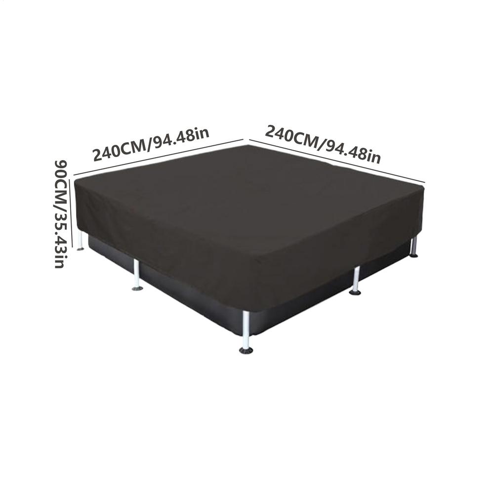 Rectangular Pool Cover For Swimming Pool Oxford Cloth With Drawstring Furniture Cover Outdoor Waterproof UV Resistant Cover