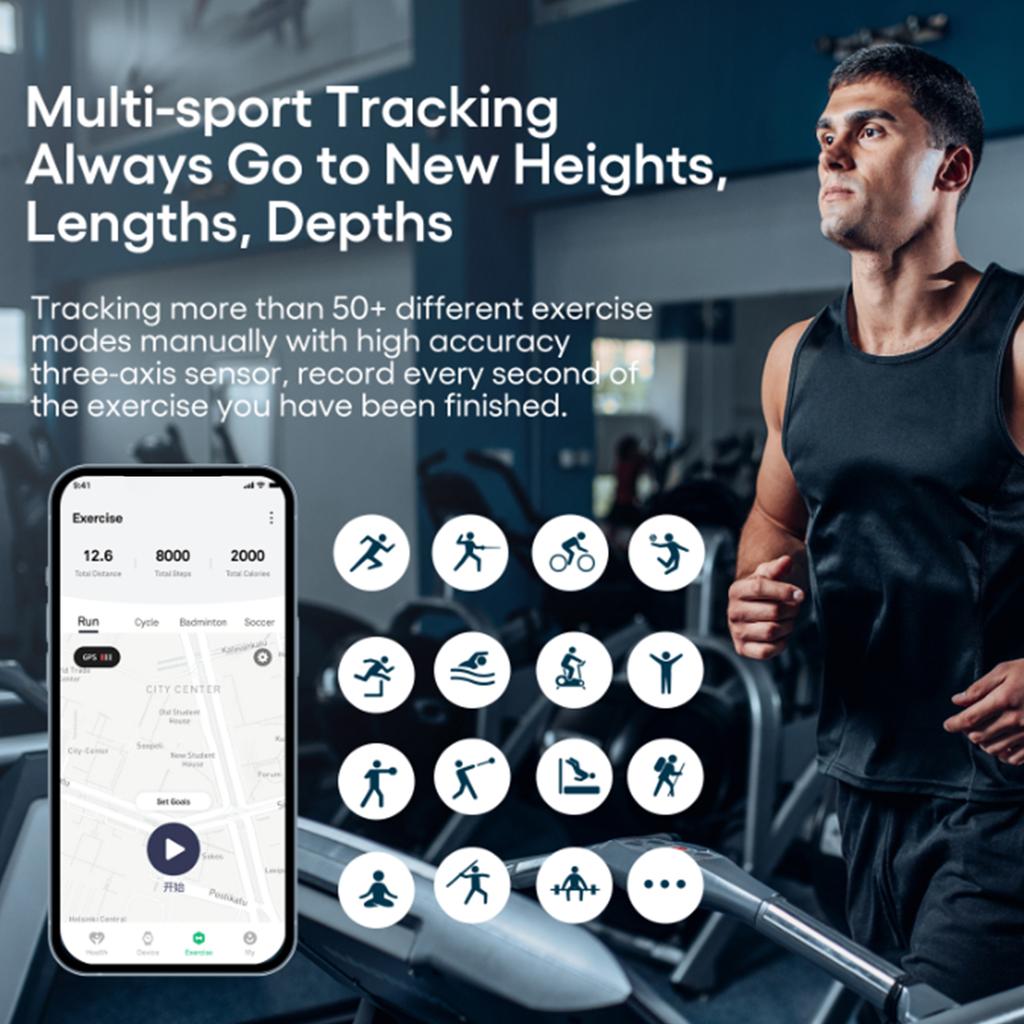 Smart Health Wristband Wearable Activity Fitness Trackers with MultiSport Mode Waterproof