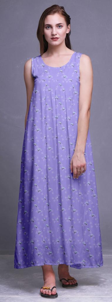 Bimba Rayon Rayon Nightgowns For WomenA   Maxi Printed Sleepwear Night