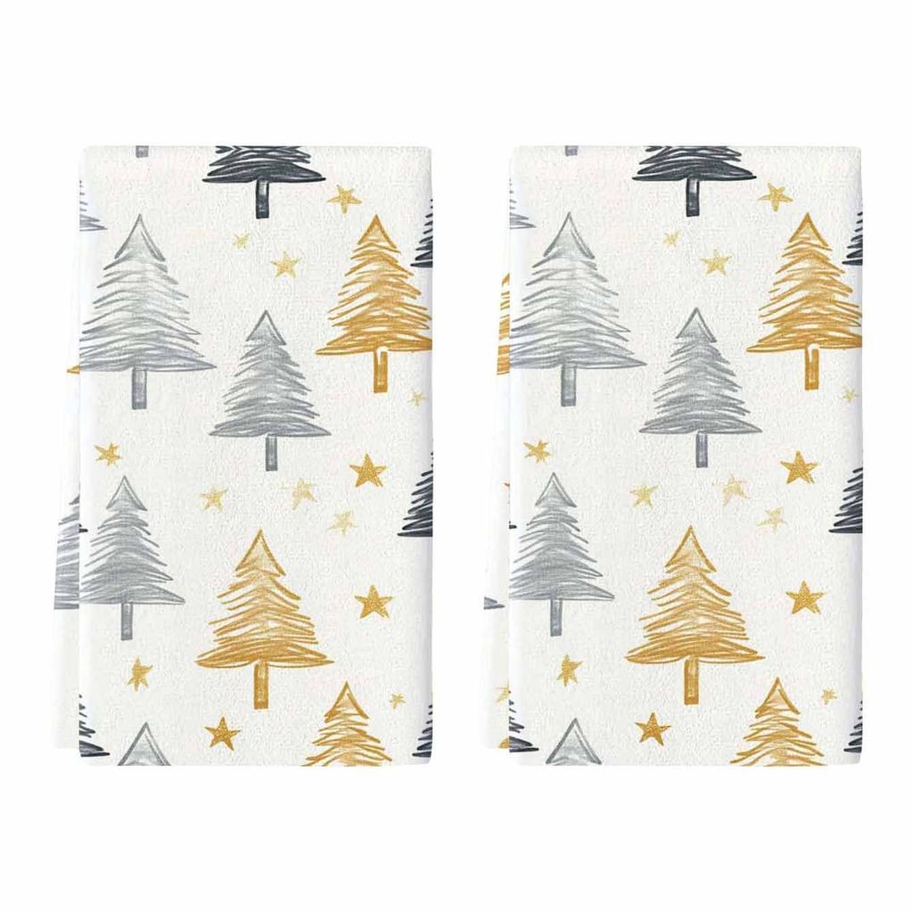 1pc/2pc/4pc/pack Christmas Scrub Sponge Creative Kitchen Dish Cloth Festive Cleaning Decor for Home & Table Kitchen Dish Towel Xmas Cleaning Supplies