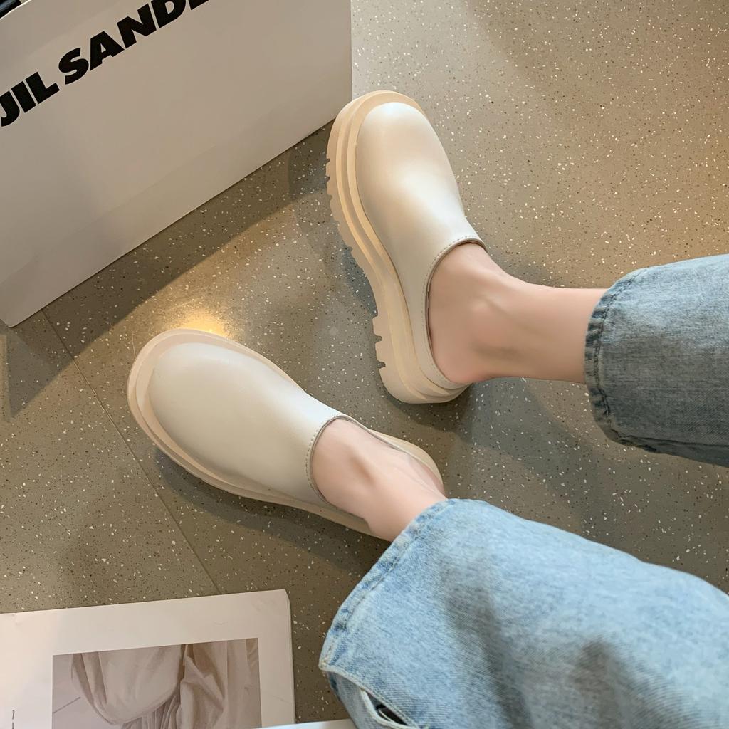 Baotou Half Slippers Women's Summer New Casual Fashion Muffin Thick-soled Lazy Outer Shoes Women's Shoes
