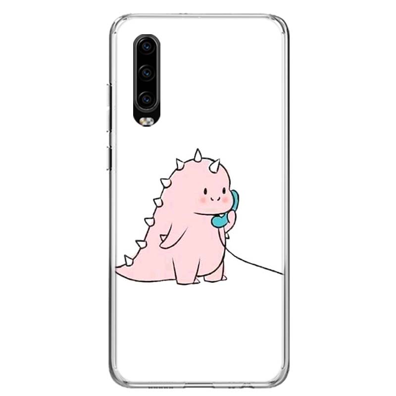 Cute Animal Dinosaur Baby Cover Phone Case For Huawei P30 P20 P10 P40 P50 Pro Mate 20 40 30 10 Lite Popular Fundas Art Gift