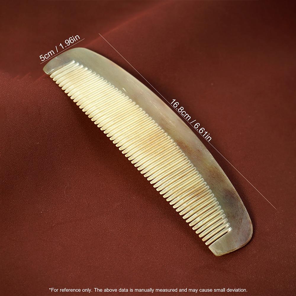 Portable Natural Horn Comb Handmade Polished Anti Static Massage Horn Comb for Men Women Salon Hairdressing Styling Tools