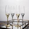 Kreativt Kristallglas med Diamantbägare, Bröllopschampagneglas, Färgbox, Premium Retrobägare, 2-pack