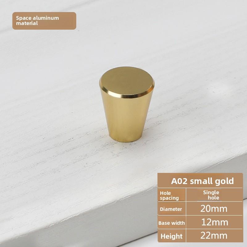 Simple Knurled Cabinet Drawer Knob Round Gold Door Handle Portable Single Hole Design Furniture Accessories for Home