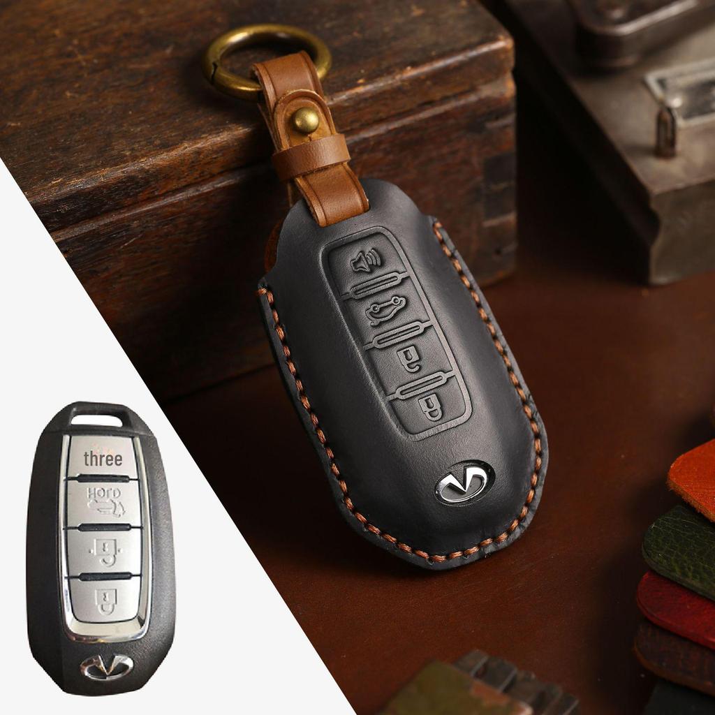 Genuine Leather Key Cover for Infiniti: High-End Protection