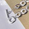 925 Sterling Silver Classic Square Chain Fashion Wedding Jewelry