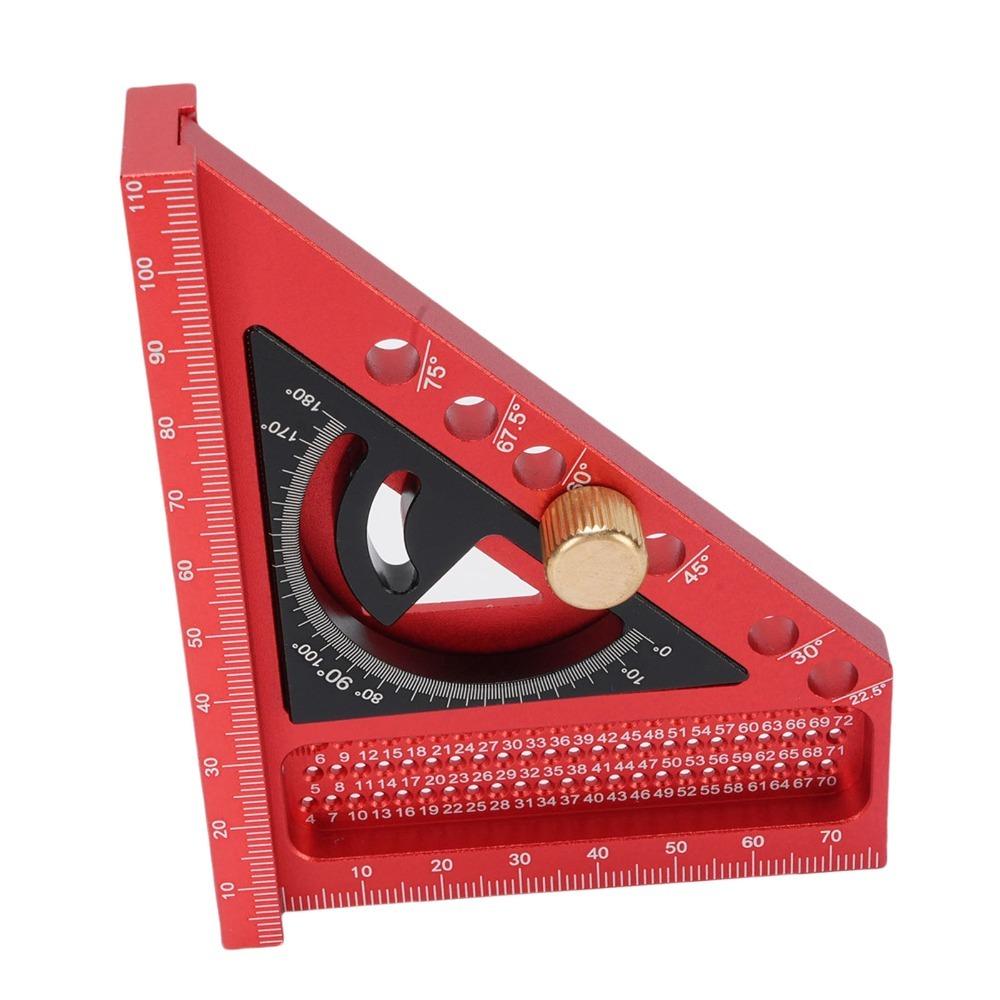 Precision Hole Scribing Measuring Ruler Aluminum Alloy Carpenter Square Engineering