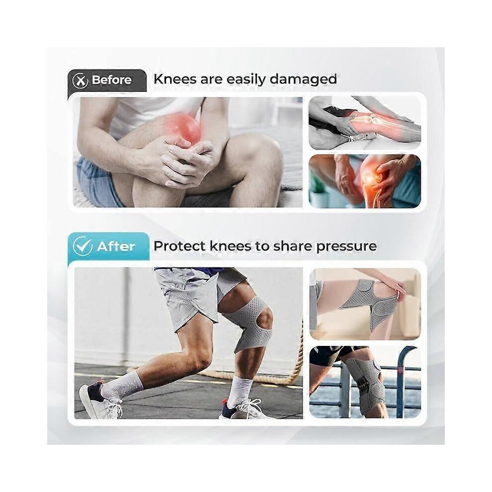(Grey)Swarous Knee Booster,2025 New Knee Assistive Device, KneeBooster Brace