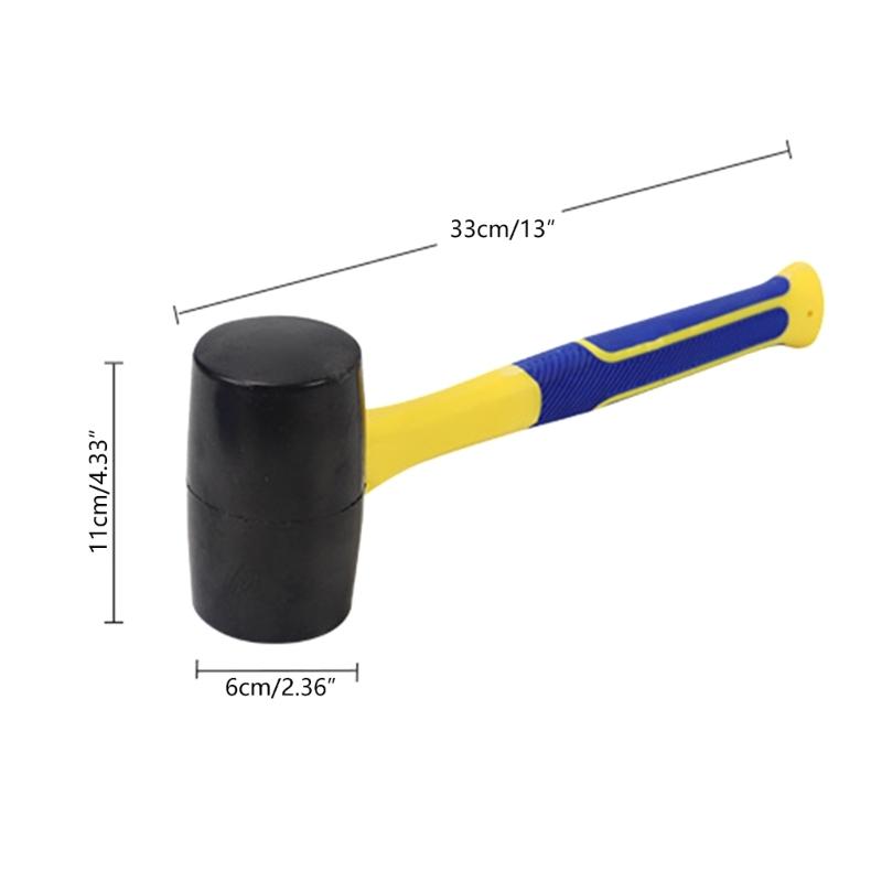 Soft Rubber Hammer Rubber Mallet Soft Hammer Soft Impact Tool for Crafts, Camping, Furniture Assembly Hand Tool