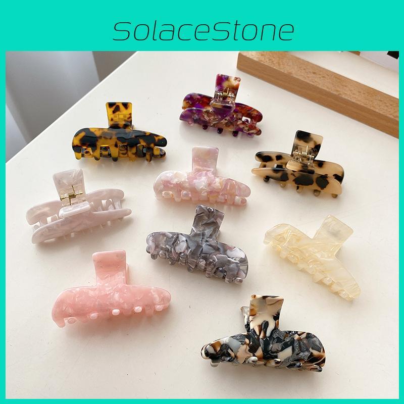 Elegant Acetate Hair Claw Clip For Women With Chic Geometric Lines And Handmade Craftsmanship