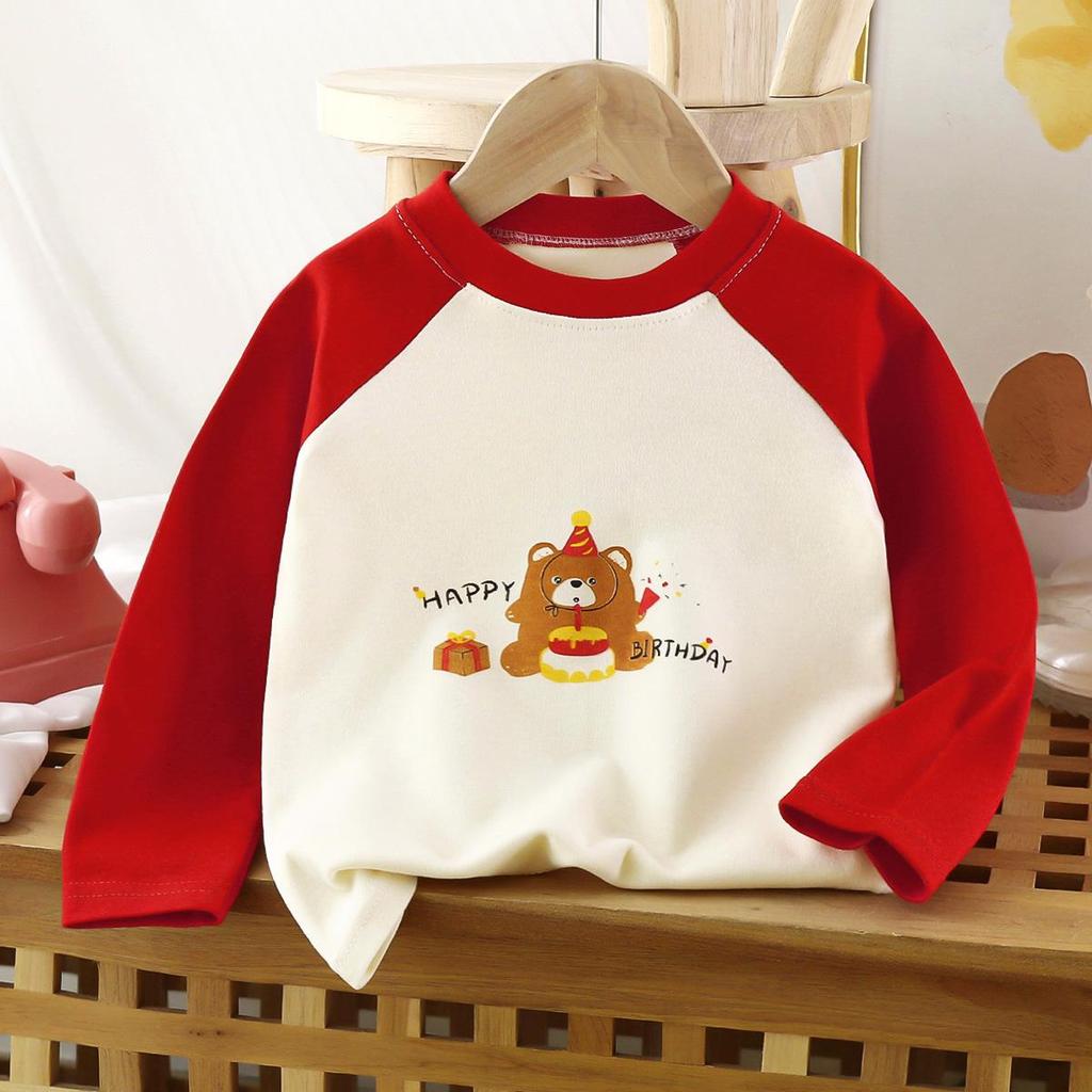 Children's Pure Cotton Long-Sleeve T-Shirt - Autumn New Arrivals for Boys & Girls