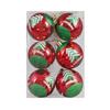 6Pcs/Set Colorful Glitter Painted Christmas Balls Plastic Xmas Hanging Ball  Festival Party Decor