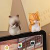 1/3Pcs Covering Face Cartoon Cat Ornament PVC Mini Kitten Figurine Statue Animal Sculpture Model Home Office Desktop Decoration