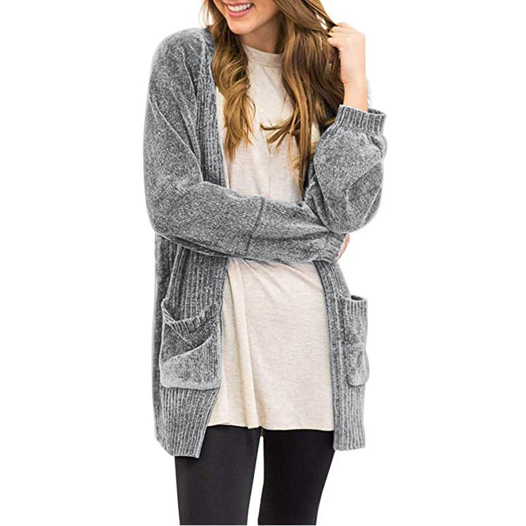 MINNIEROSE Womens Stretch Pocketed Long Sleeve Open Front Sweater main image 1