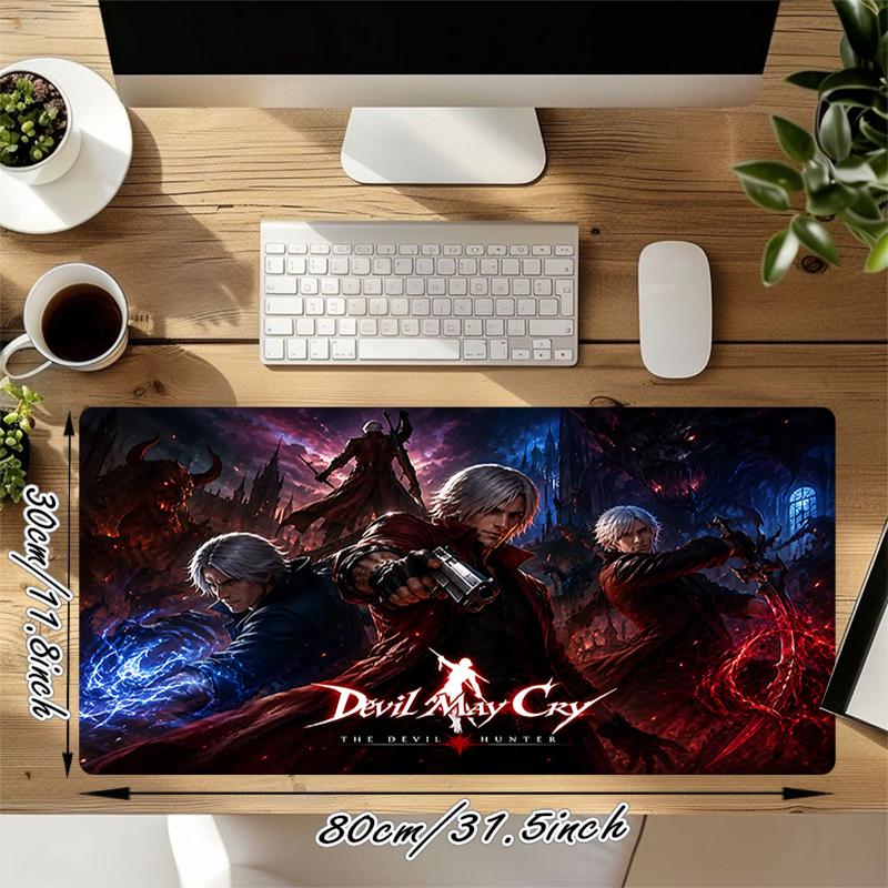 1Pc Devil May Cry Dante'S Inferno Gaming Mouse Pad Keyboard Desk Mat Non-slip Rubber Lock Edge Waterproof Computer Mousepad for Office Home Decor S122