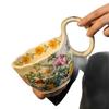 Classic Crape Myrtle Ceramic Dinnerware Set: Elegant Plates and Bowls for Home Dining and Souvenir