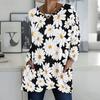 Plus Size Ladies V Neck Long Sleeve Tunic Soft Oversized Tops For Casual Outing And Family Activities