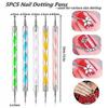 5PCS Dotting Pens & 3PCS Nail Painting Brushes - Professional Nail Art Design Tools for Creative Manicures & DIY Nail Designs
