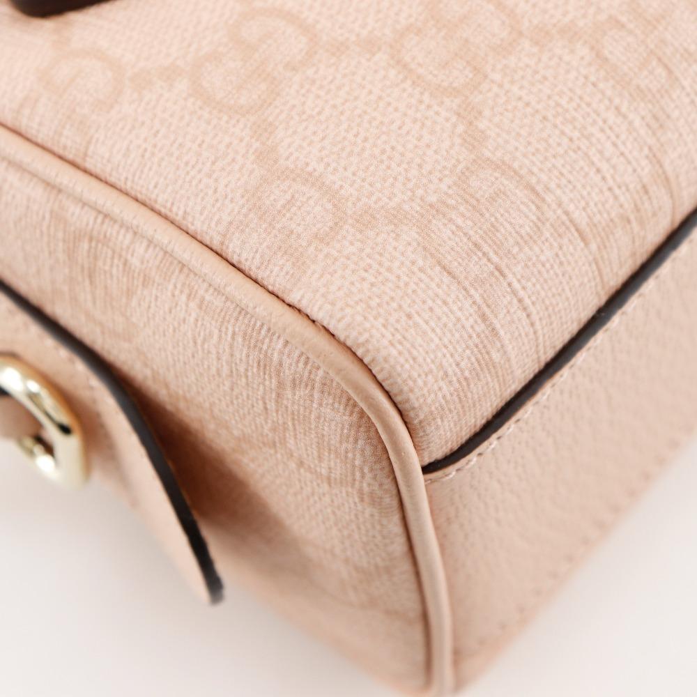 Gucci Ophidia Super Mini Bag Handbag 781490 FAD03 6241 2WAYShoulder Dusty Pink GG Supreme Canvas Women Used